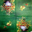 053 Weihnachten Blumen - 3-lagig (creme) - CS